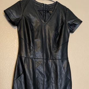 NENE LEAKES FAUX LEATHER TUNIC/DRESS